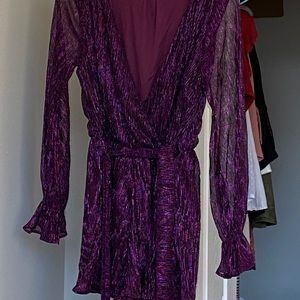 Purple Sparkly Lulus Romper
